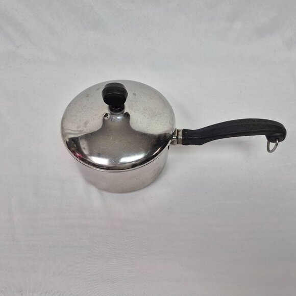 Farberware 1qt Saucepan UV w/Lid Stainless Steel Aluminum Clad USA VINTAGE!!! - Picture 2 of 9